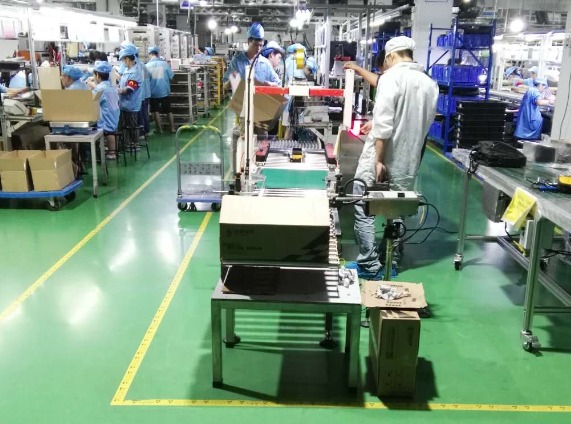 深圳市菘盛電子有限公司采購自動(dòng)稱重機(jī)和噴碼機(jī)-善安科技